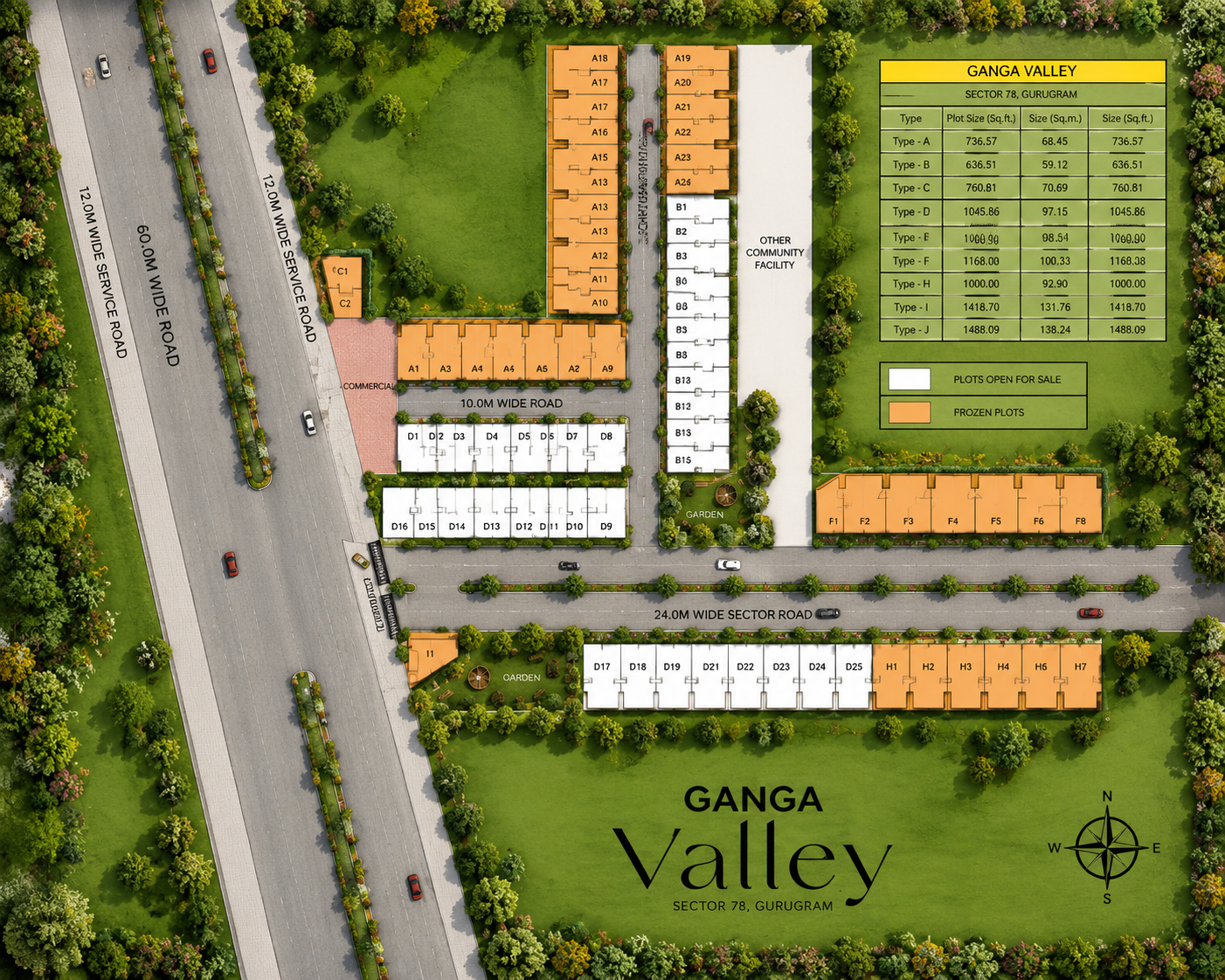 Ganga Valley Floors Sector 78 site plan